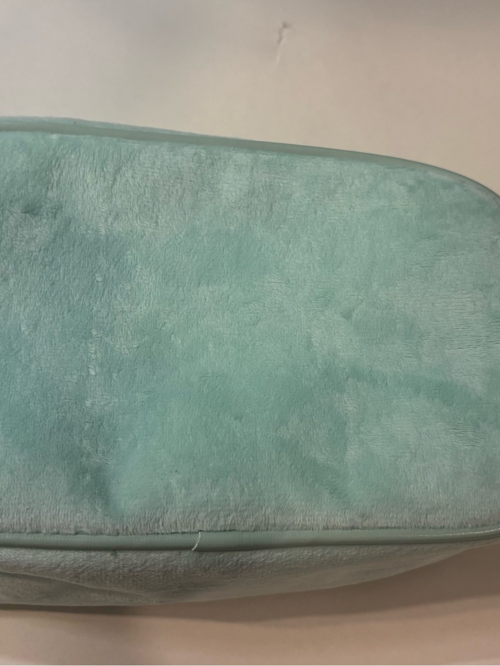 Hobby Lobby Plush Cosmetic Case in Aqua Blue